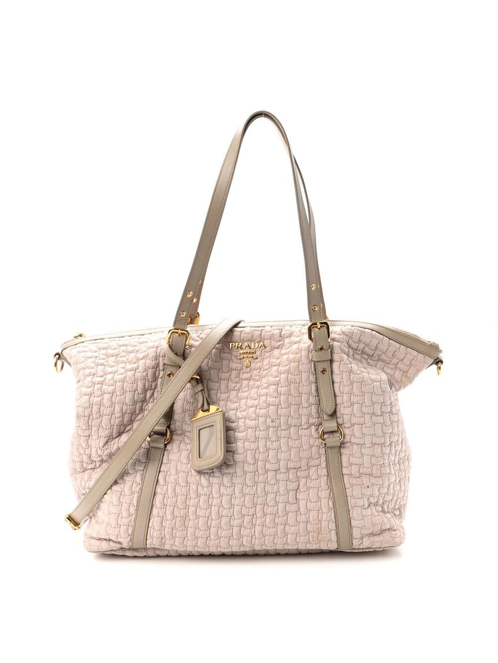 Prada Quilted Nylon Saffiano Shopping #351221P45B